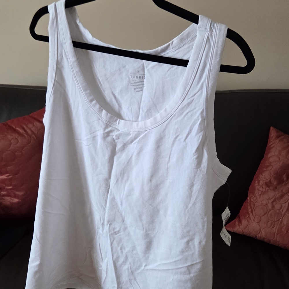 Torrid Classic White Tank Top